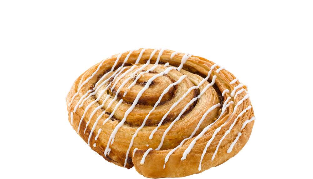 Cinnamon Roll Bun pastry gooey sugar swirl Danish Square Sticker